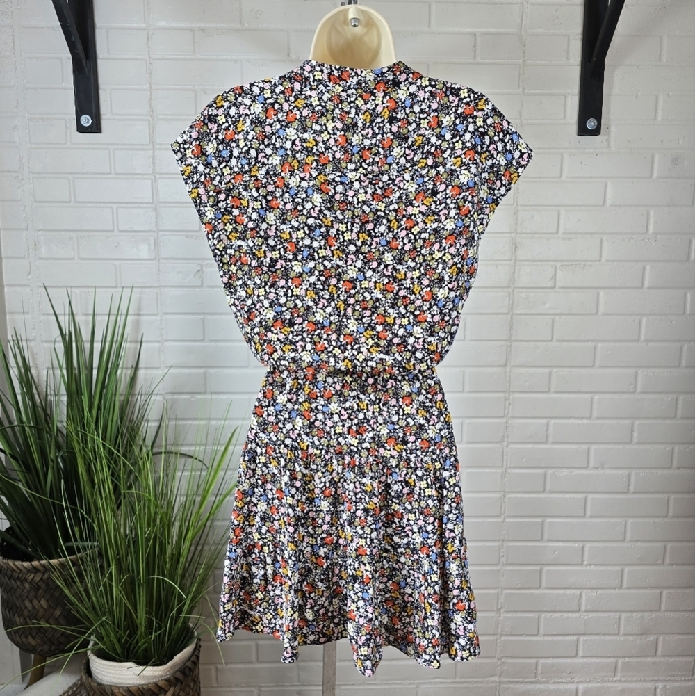 Rebecca Minkoff Ditsy Floral Print Ollie Viscose Mini Dress Size Small - Picture 6 of 11